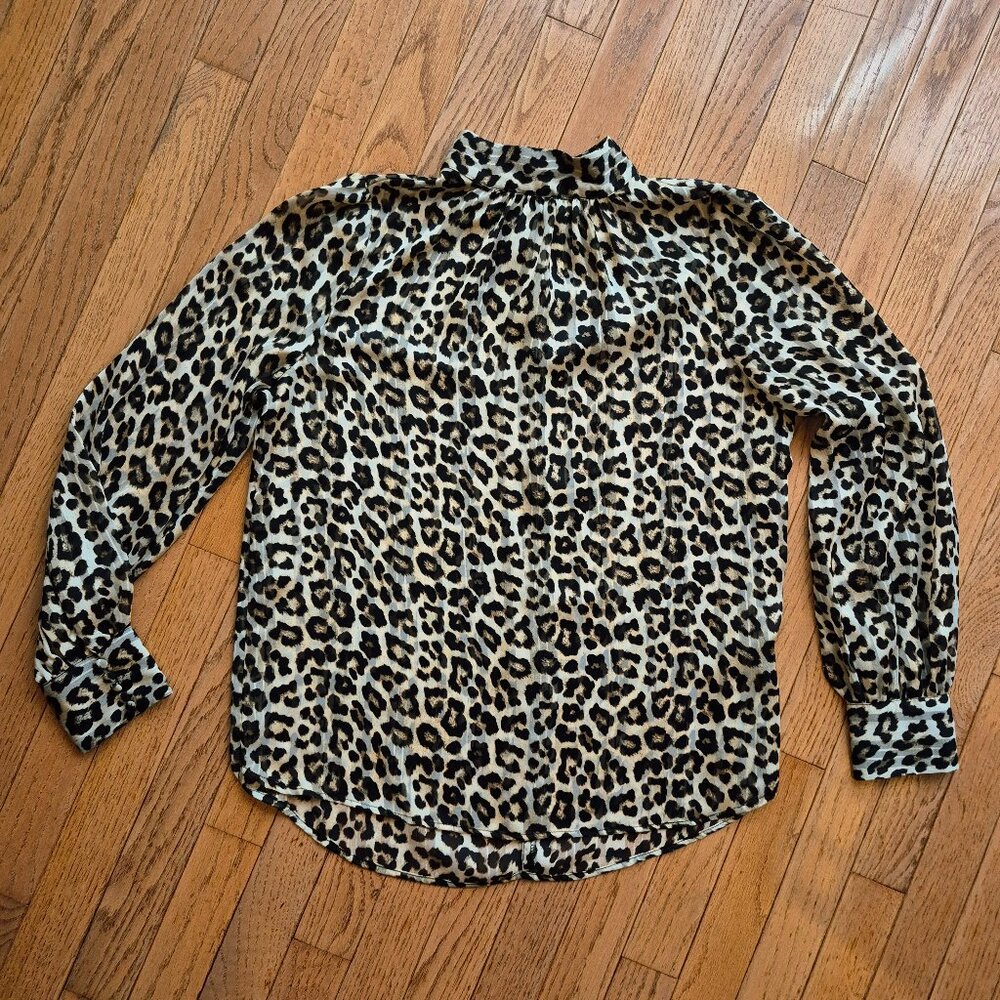 H&M Leopard Print Blouse Small